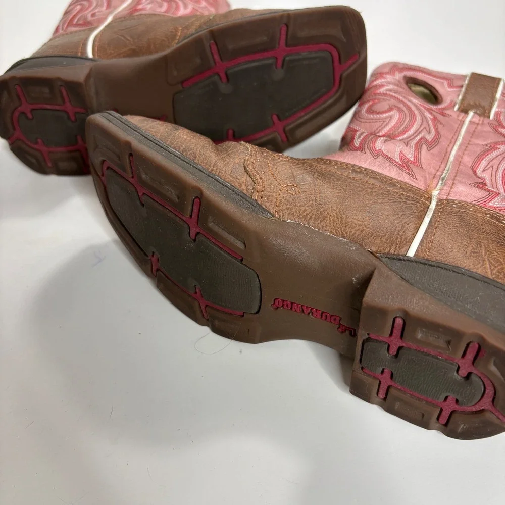 Durango Lil Rebel Little Kids Western Boot Tan Pink  Sz 13